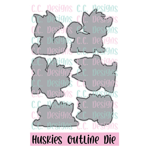 Doc the Husky Outline Die
